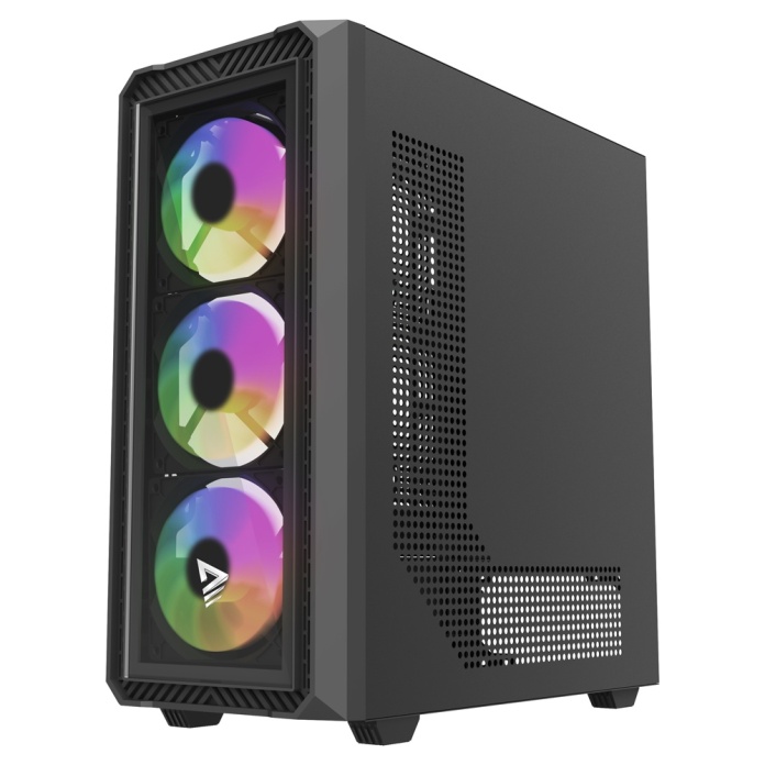 cztery wentylatory RGB 120 mm w obudowie SAVIO NOCTIS GLASS RGB X1